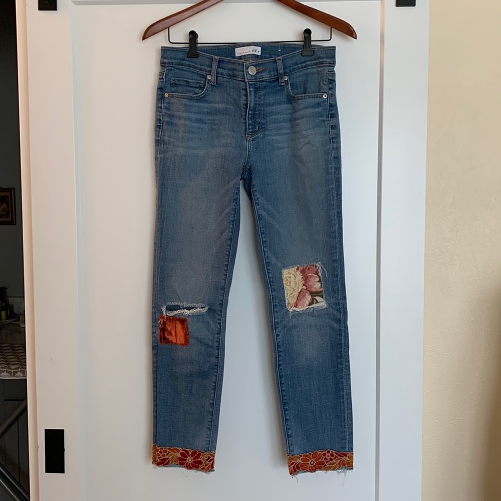 Loft Sz 28 Distressed Skinny Jeans